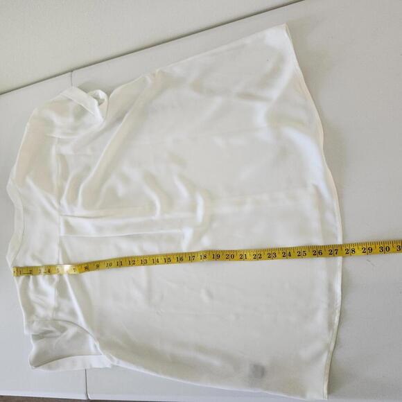 Simply Vera Vera Wang Women's White Short Sleeve Blouse Size XL - Picture 8 of 9